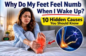 why do my feet feel numb when I wake up