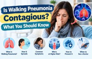 is walking pneumonia contagious