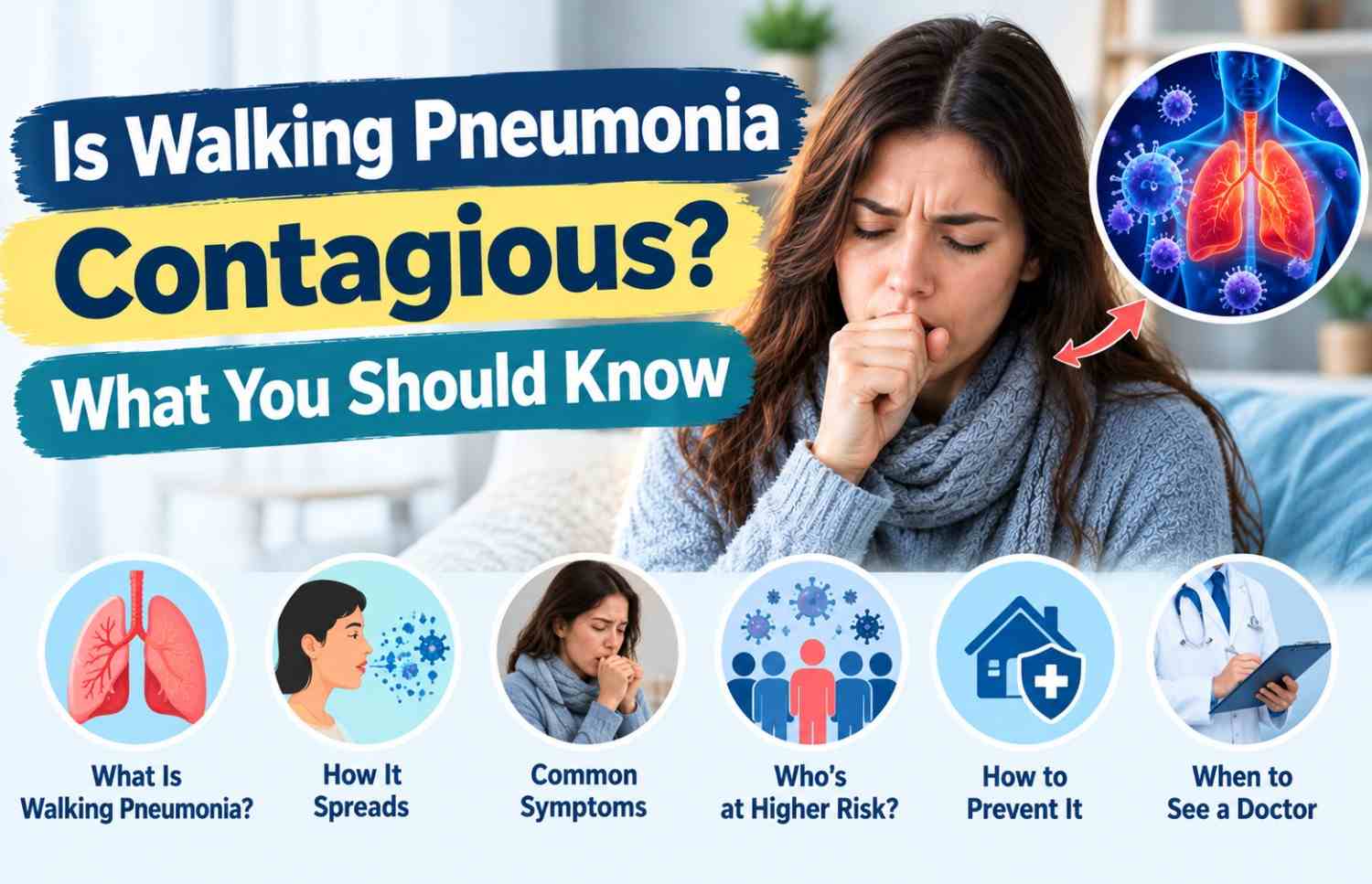 is walking pneumonia contagious